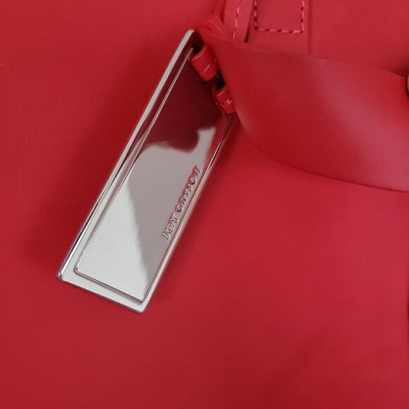 Joy Gryson Genuine Leather Oversized Tote Travel Shopper Bag Red - Picture 8 of 14